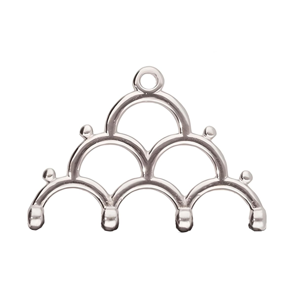 Cymbal Bead Endings Lakos IV for 8/0 Beads 2pcs Antique Silver