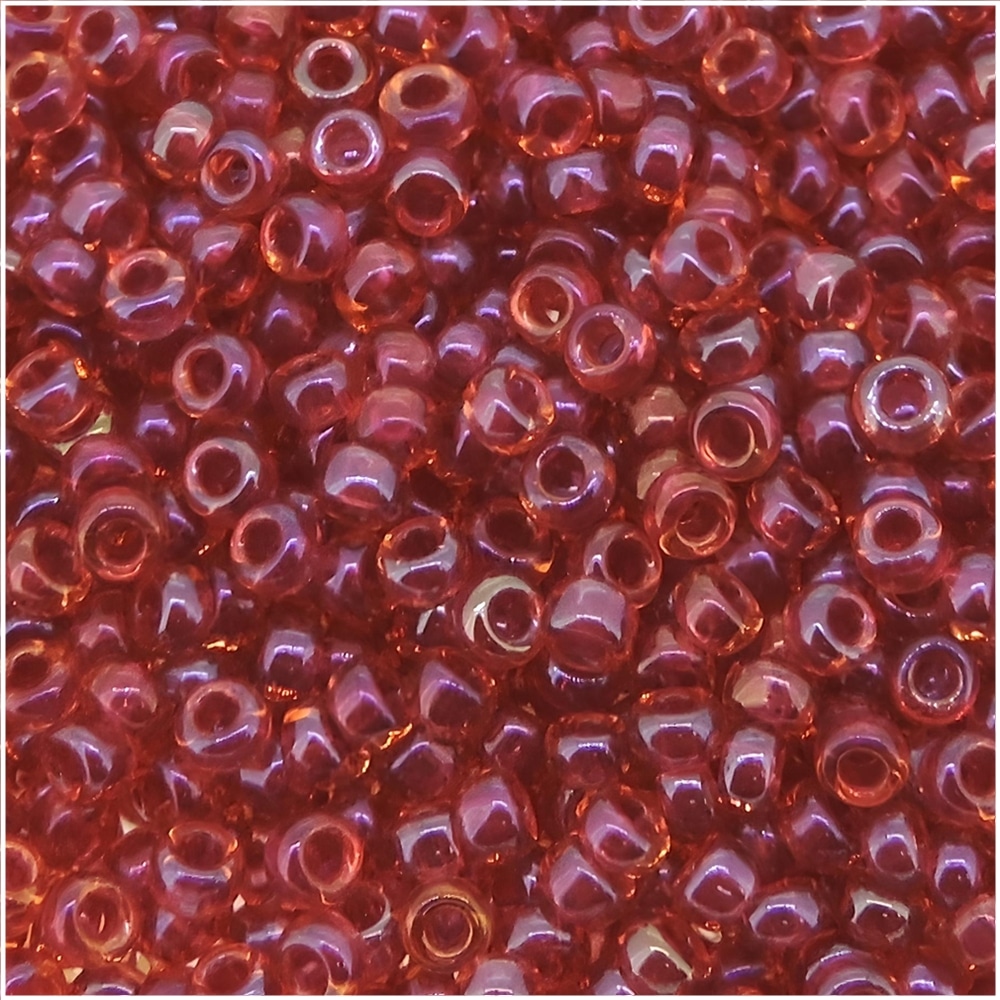 Miyuki Round Seed Beads Size 11/0 Pink Lined Amber 24GM