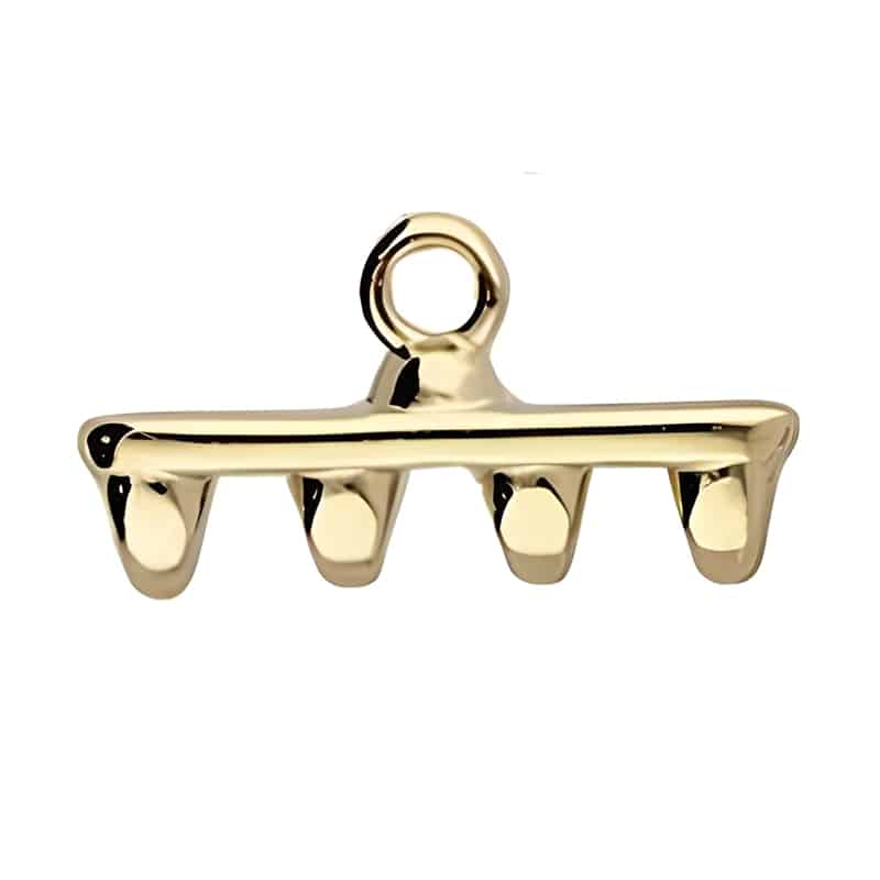 Cymbal Bead End Rozos IV for SuperDuo Beads 24K Gold Plated 10pcs