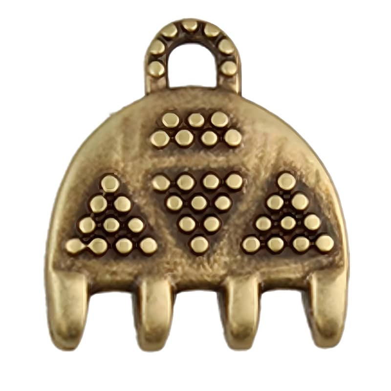 Cymbal Bead End Vori IV 2pcs for SuperDuo Beads Antique Brass