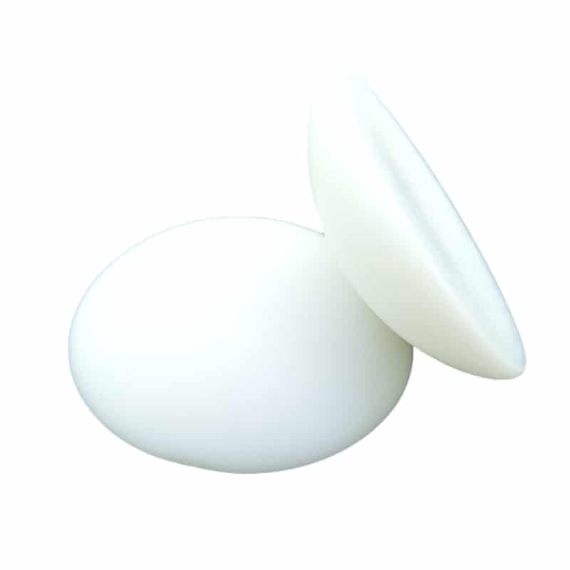 Lunasoft Lucite Cabochon 24mm Round Chalk White Unfoiled
