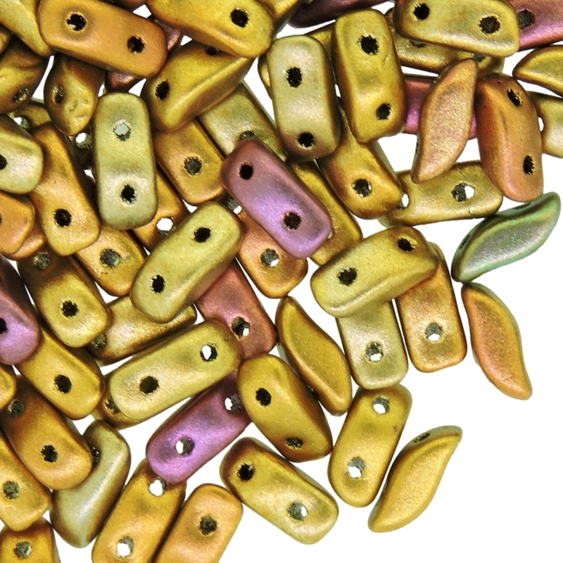 StormDuo Beads 3x7mm, Ancient Gold 12GM/100pcs