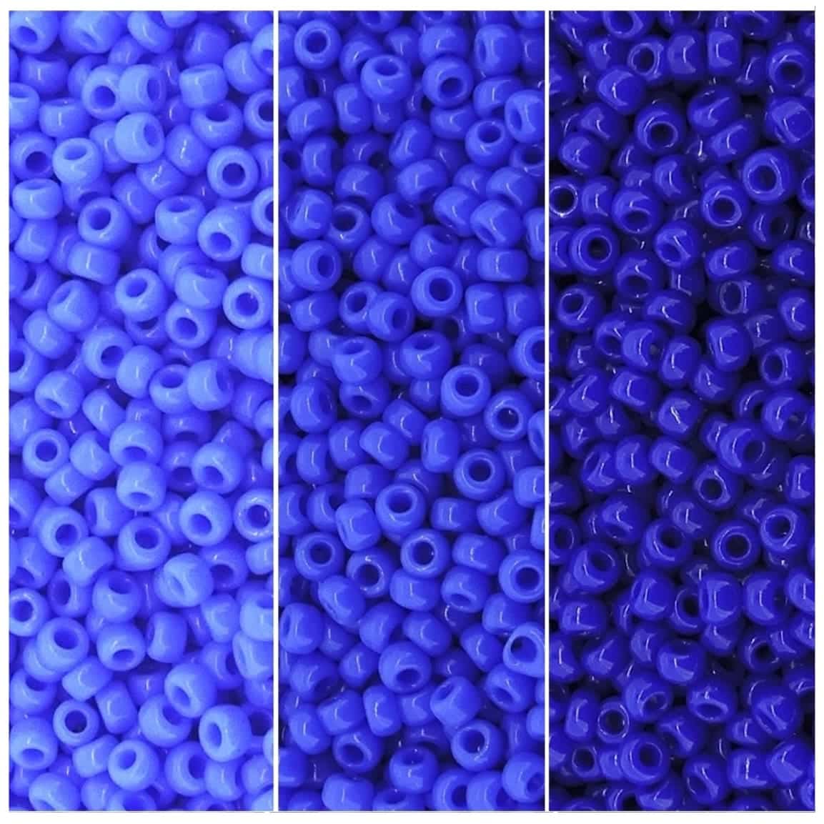 Set of 3 Colors, 69GM – Miyuki Round Seed Beads Size 11/0 True Blue Collection