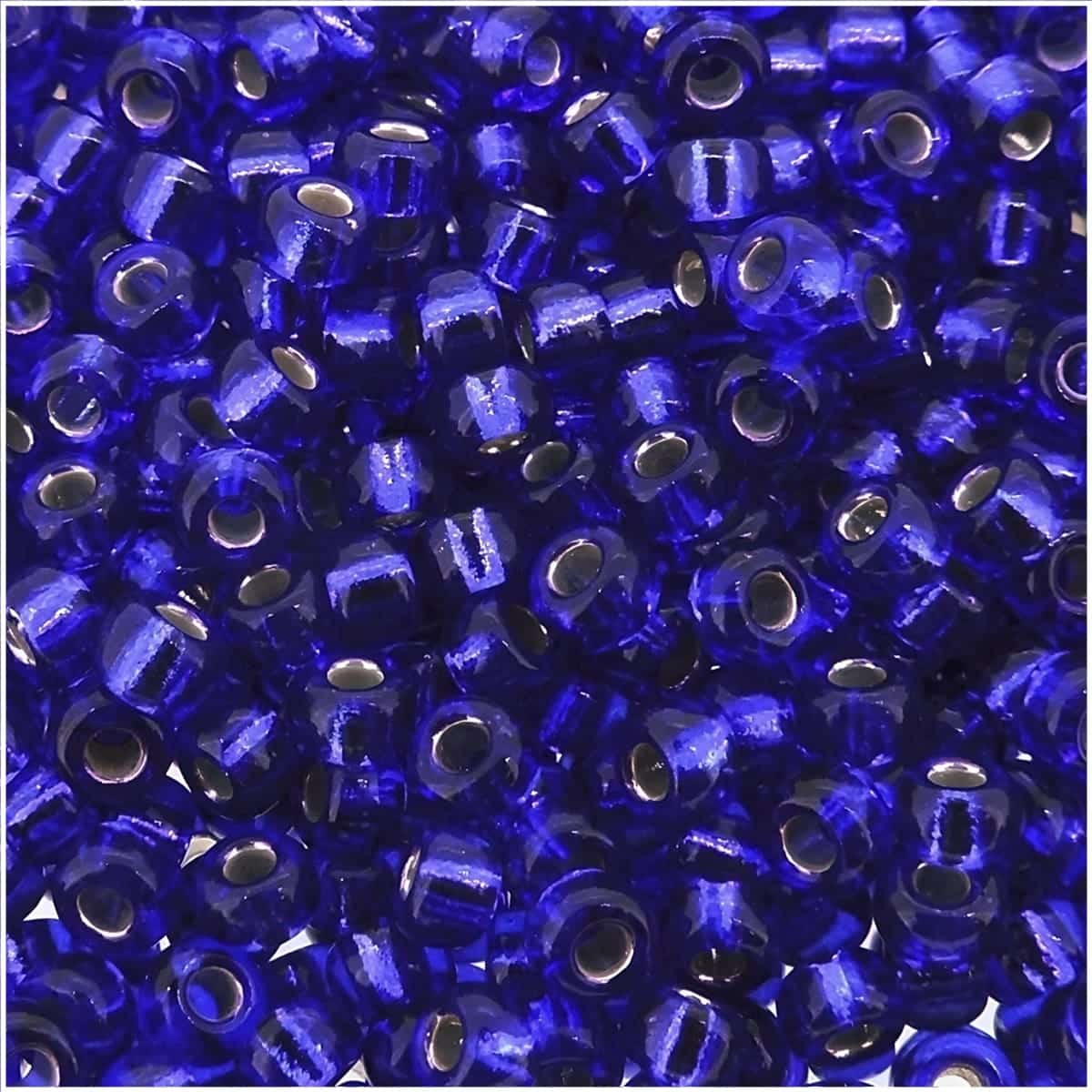 Miyuki Round Seed Beads Size 8/0 Silver Lined Royal Purple 22GM