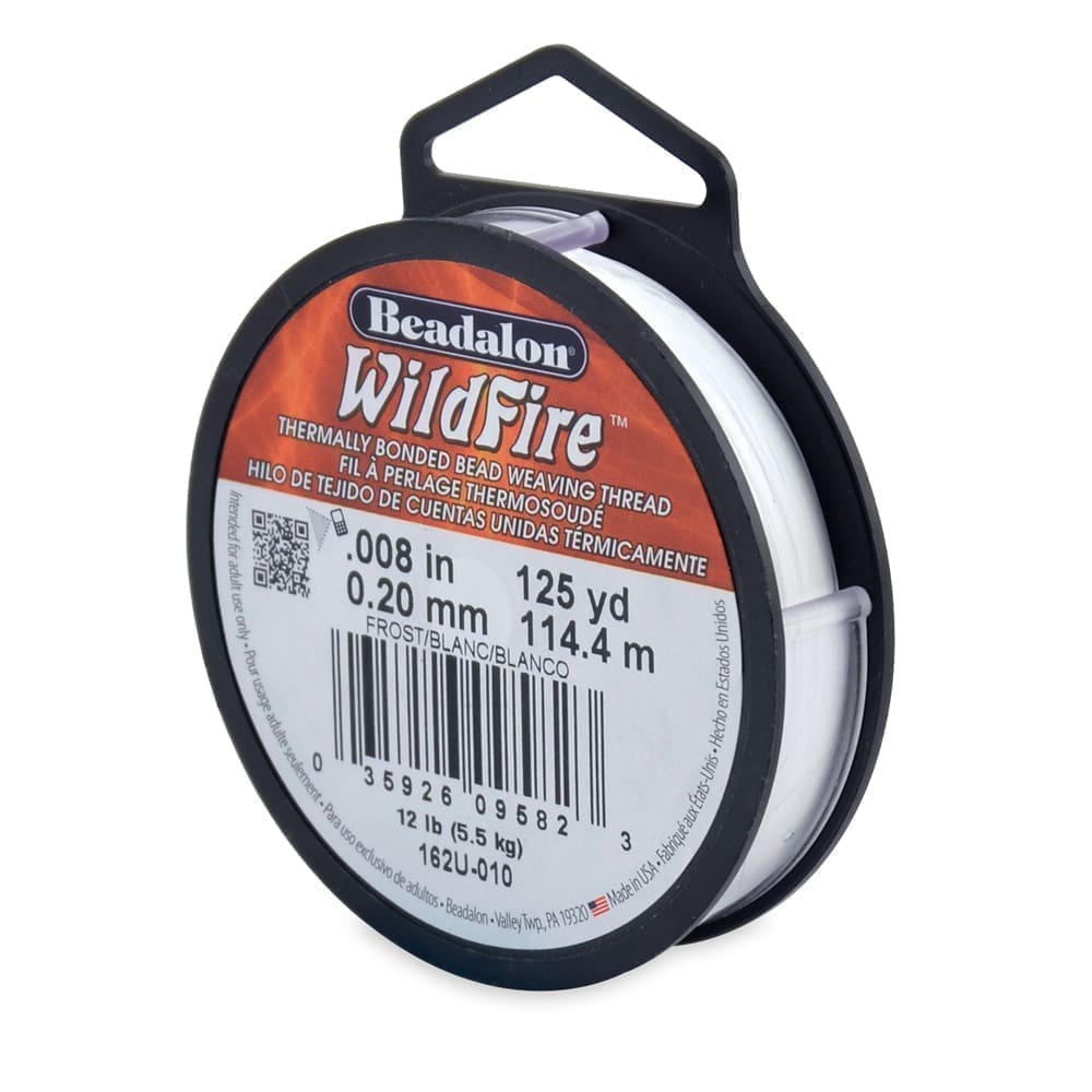 Beadalon Wildfire Beading Thread .008 Inch – 125 Yd Frost