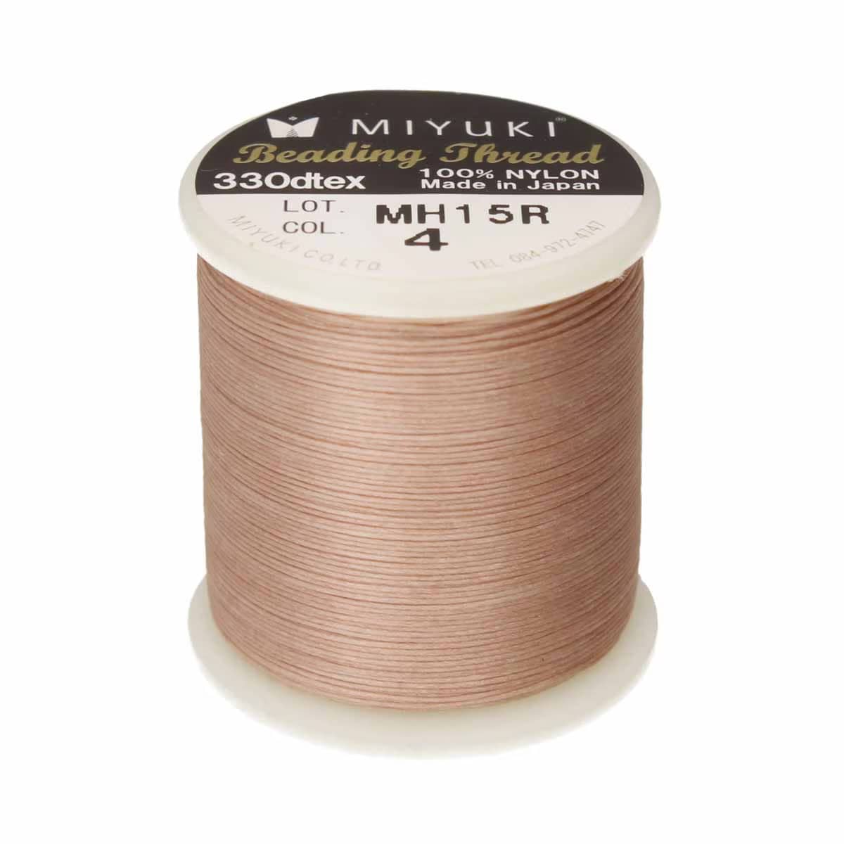 Miyuki Nylon Beading Thread, Size B, 50 Meters, Blush