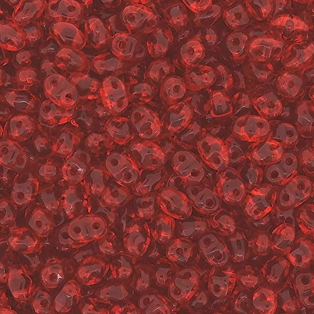 MiniDuo Two-hole Beads 4x2mm Ruby 8GM