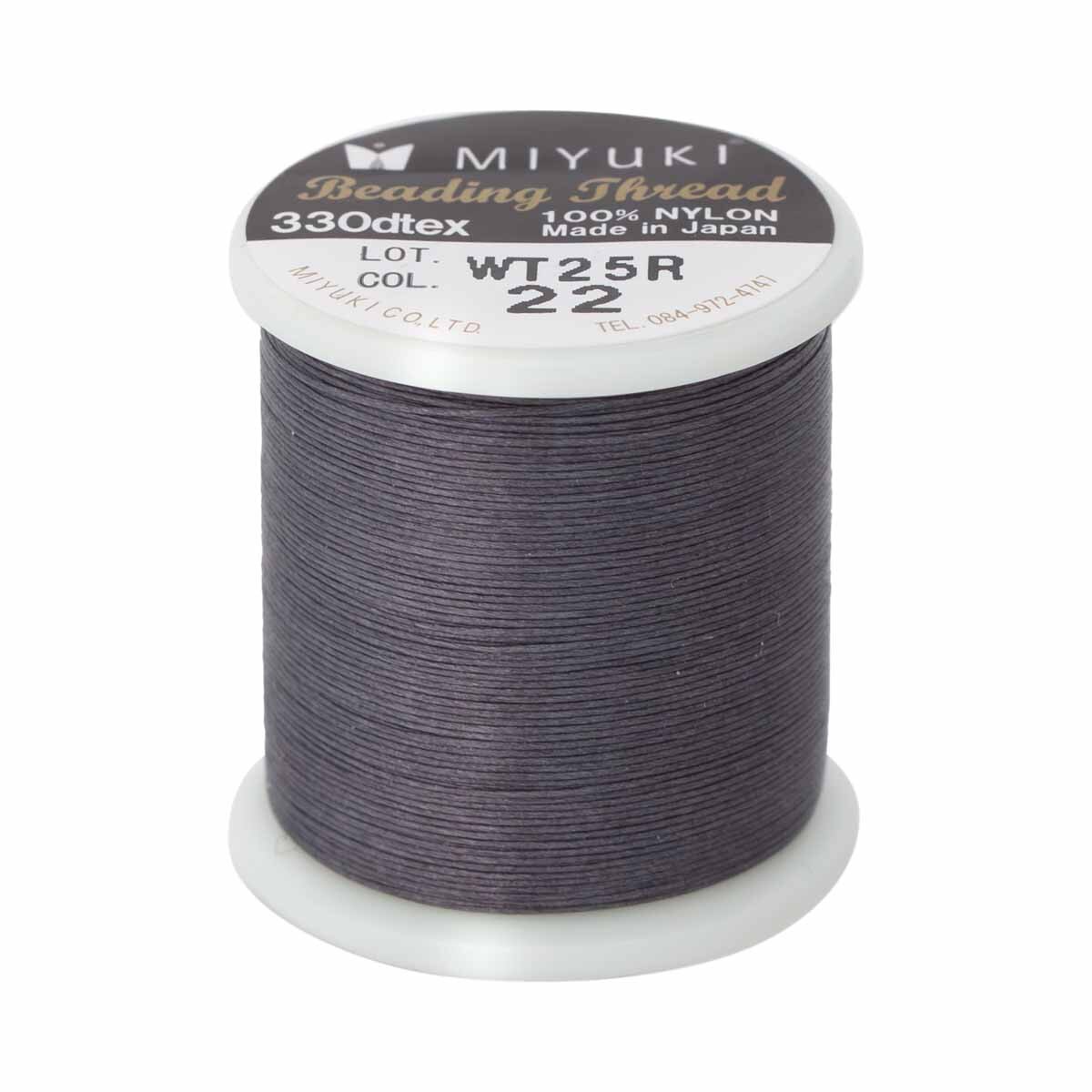 Miyuki Nylon Beading Thread, Size B, 50 Meters, Slate Blue