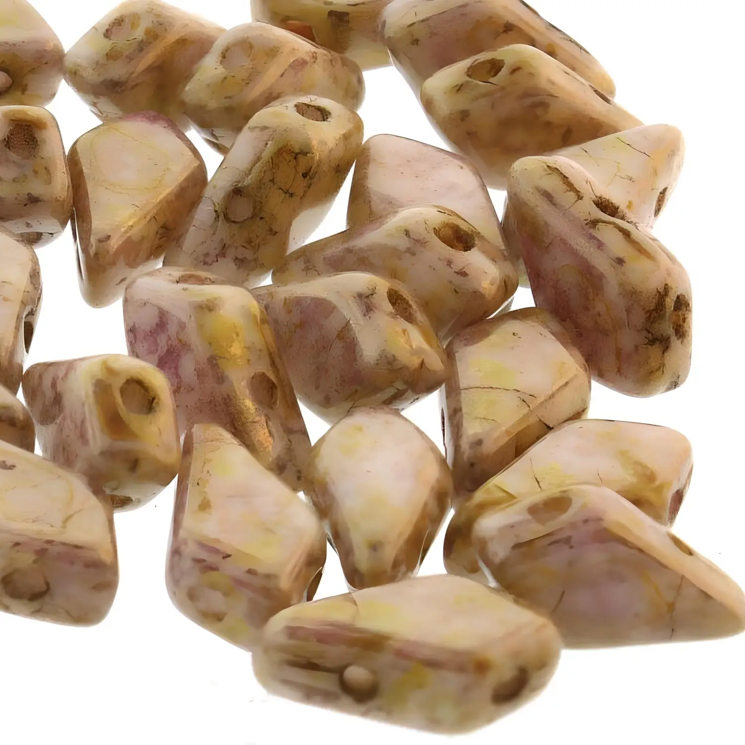 Kite Beads 2-Hole 9x5mm 9GM – Chalk Bronze Luster