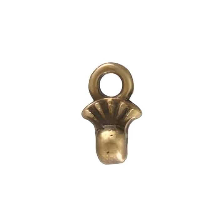 Cymbal Bead Endings 10pcs Pilos for 8/0 Beads Antique Brass