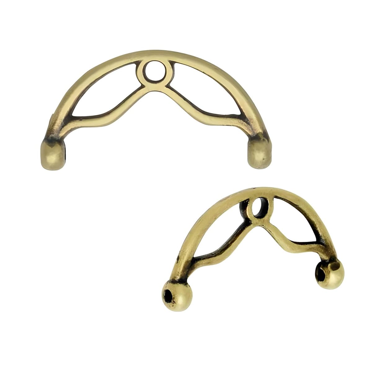 Cymbal Bead Endings Sitanos II for Size 8/0 Beads 2pcs Antique Brass