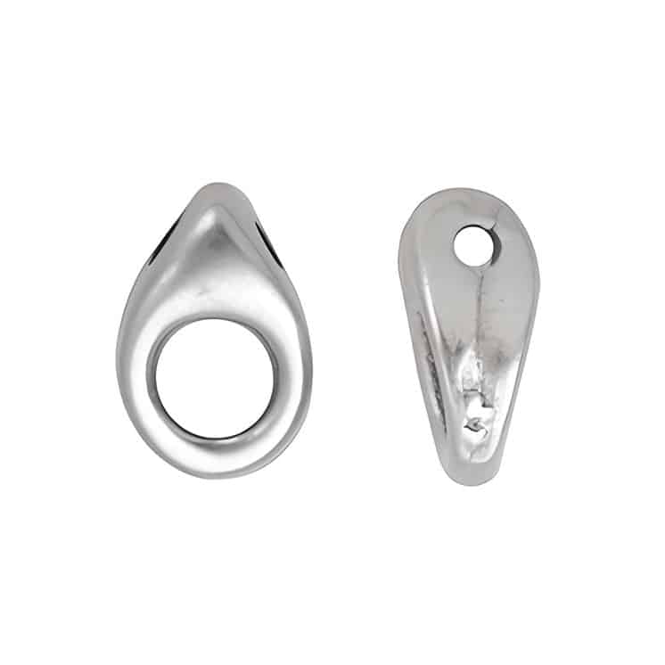Cymbal Bead End Kolympos for SuperDuo Beads 10pcs Antique Silver