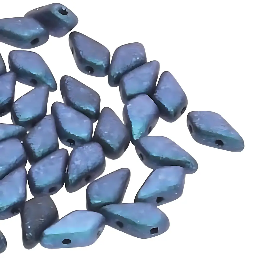 Kite Beads 2-Hole 9x5mm 9GM – Polychrome Dark Capri Blue