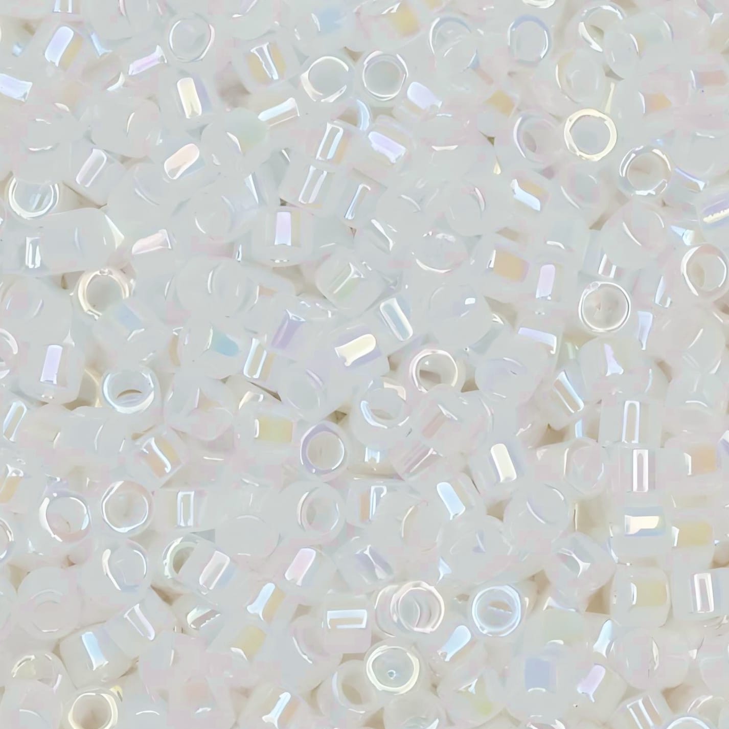 DB0222 Miyuki Delica Seed Beads 11/0 White Opal AB 7.2GM