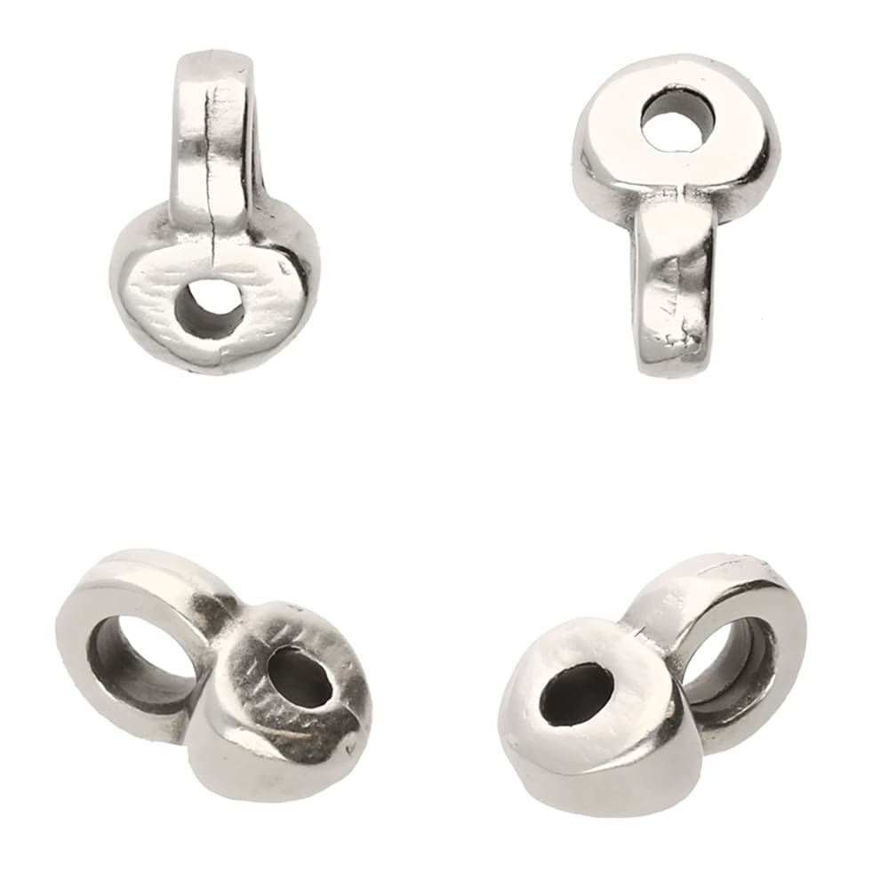 Cymbal Bead Endings Remata for SuperDuo Beads 10pcs Antique Silver