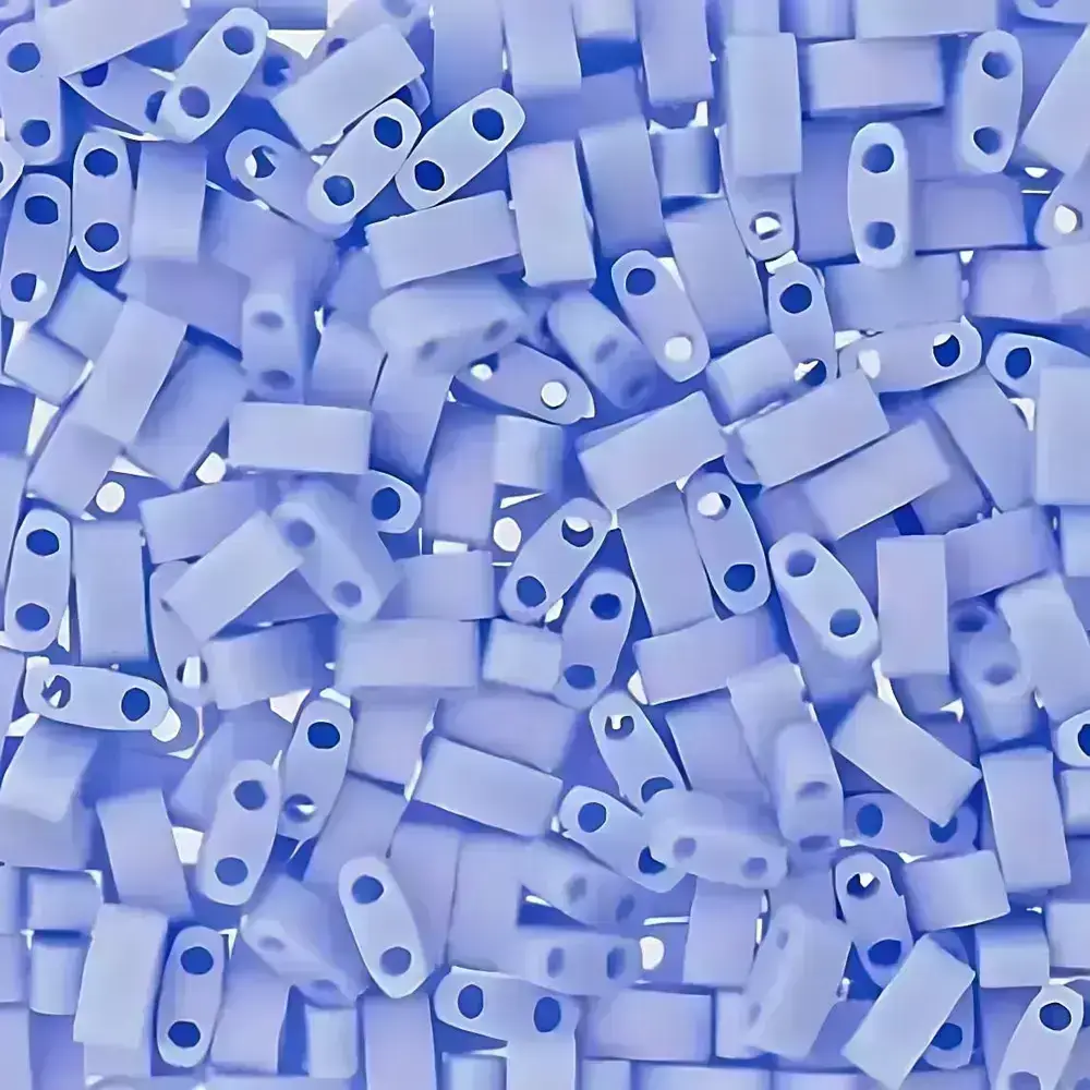 Miyuki Half Tila Beads 2.3 x 5mm 7.8GM Matte Opaque Light Periwinkle AB