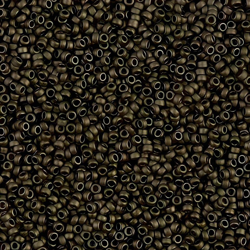 Miyuki Round Seed Beads 15/0 Matte Metallic Olive Green 8.2GM