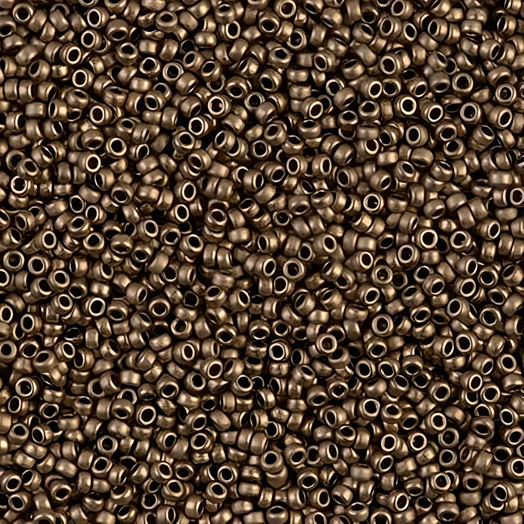 Miyuki Round Seed Beads 15/0 Matte Metallic Dark Bronze 8.2GM