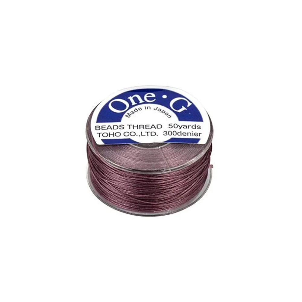 One-G Beading Thread 50YD Bobbin Mauve