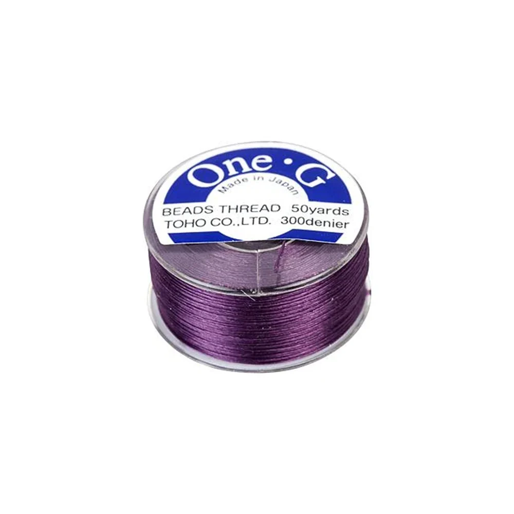Toho One-G Beading Thread 50YD Purple