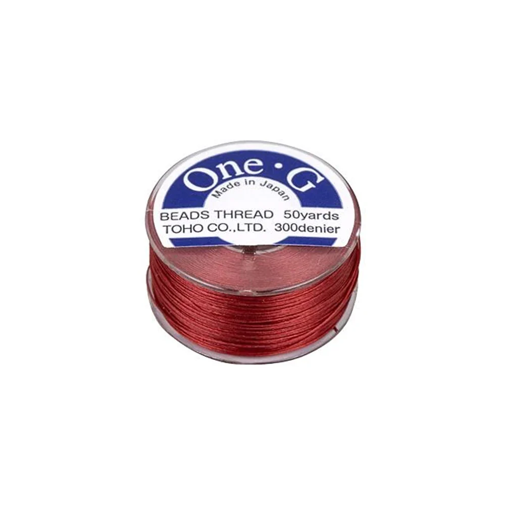 Toho One-G Beading Thread 50YD Red