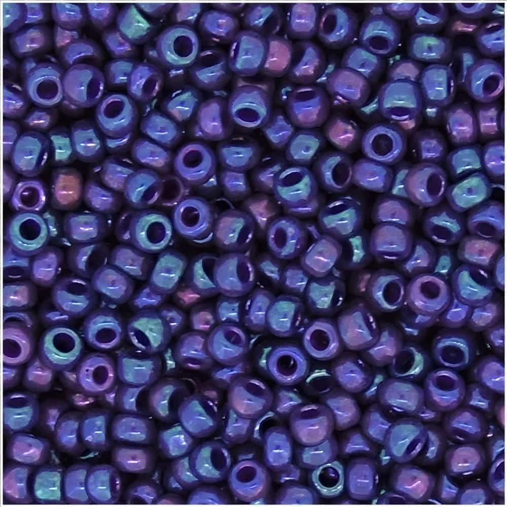 Miyuki Round Seed Beads Size 11/0 Opaque Eggplant Luster 24GM