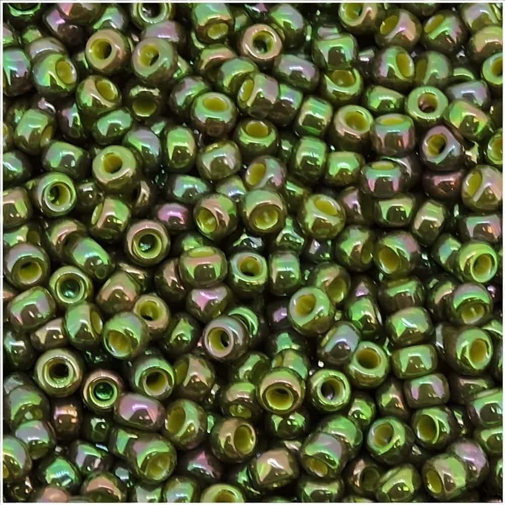 Miyuki Round Seed Beads Size 11/0 Opaque Golden Olive Luster 24GM