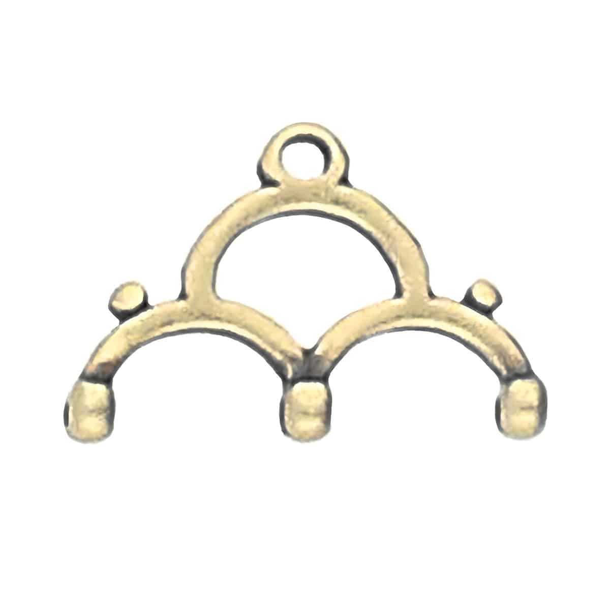 Cymbal Bead Ending 4pcs Lakos III 8/0 Beads Antique Brass