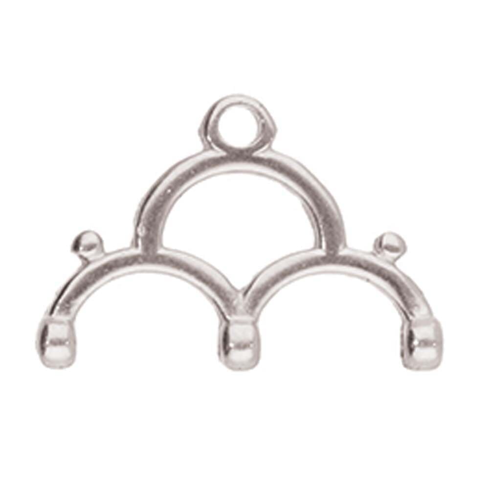 Cymbal Bead Ending Lakos III for 8/0 Beads 4pcs Silver Plated