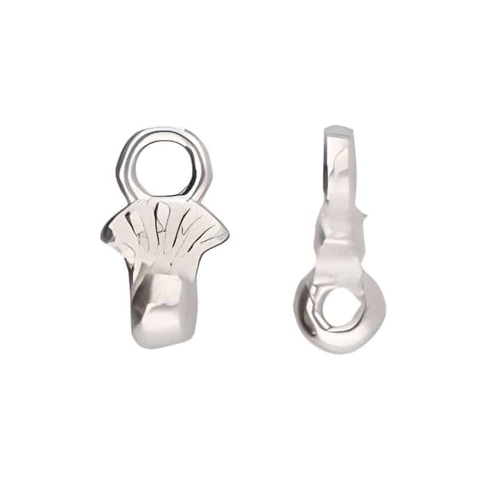 Cymbal Bead Endings Pilos Antique Silver Plated 10pcs