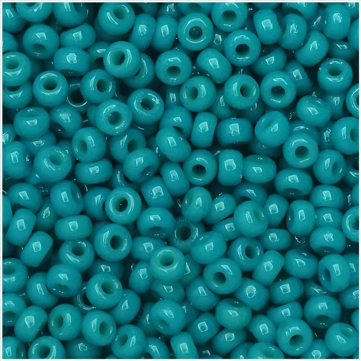 Miyuki Round Seed Beads Size 11/0 Duracoat Opaque Blue Green 23GM