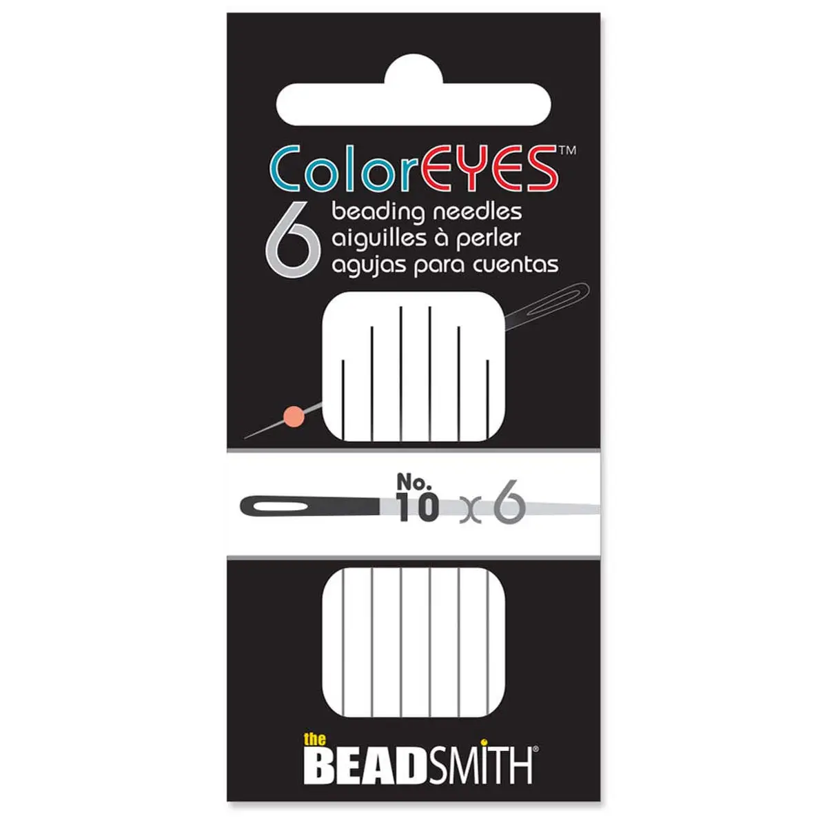 ColorEYES Beading Needles, 6pcs – Size 10