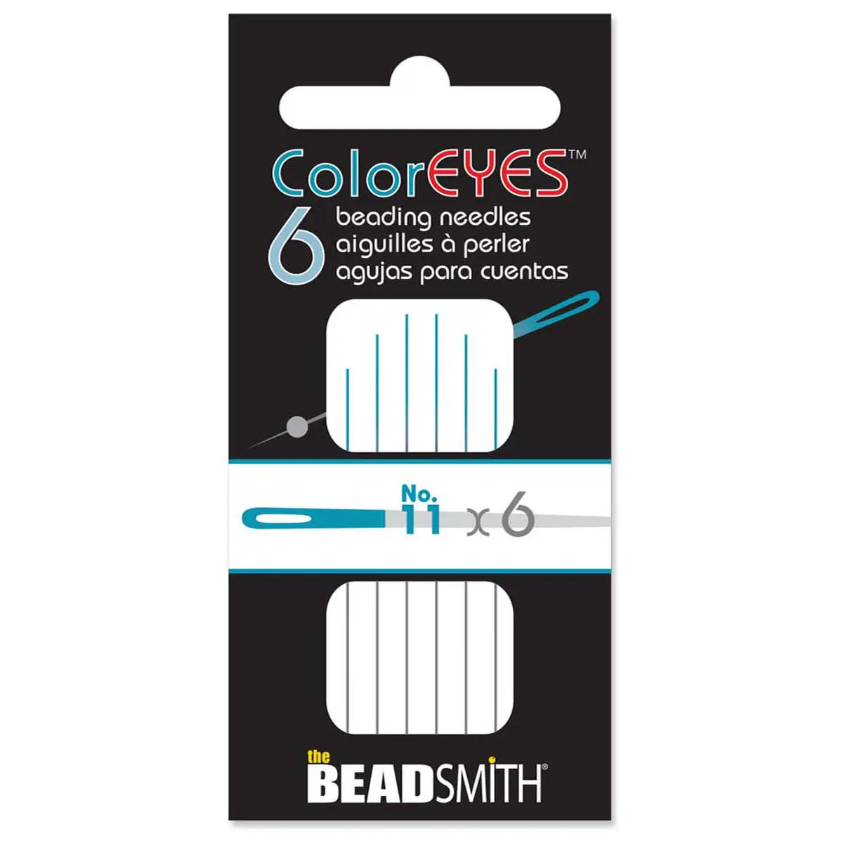 ColorEYES Beading Needles, 6pcs – Size 11