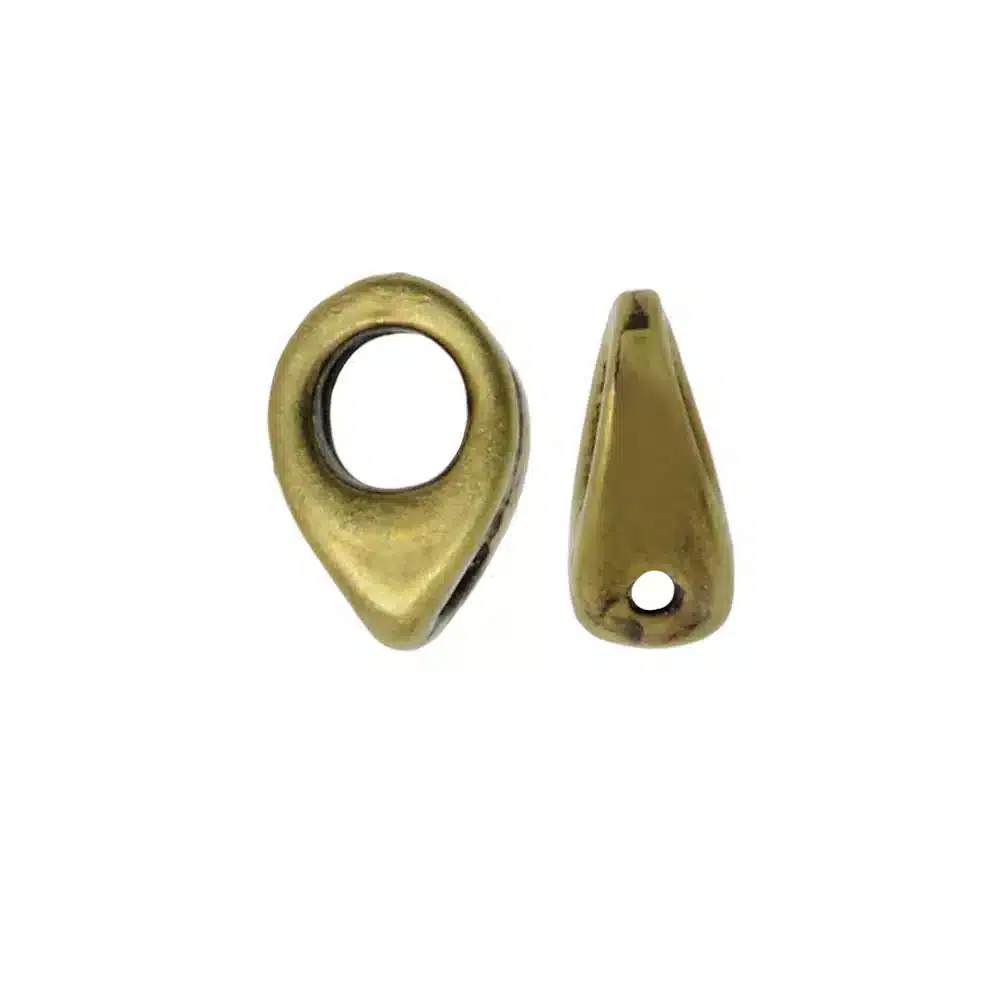 Cymbal Bead End Kolympos for SuperDuo Beads Antique Brass 10pcs