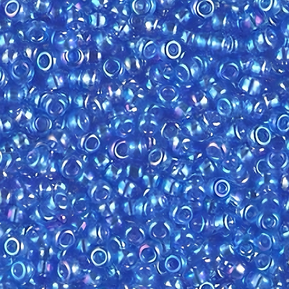Miyuki Round Seed Beads Size 11/0 Transparent Sapphire Blue AB 24GM