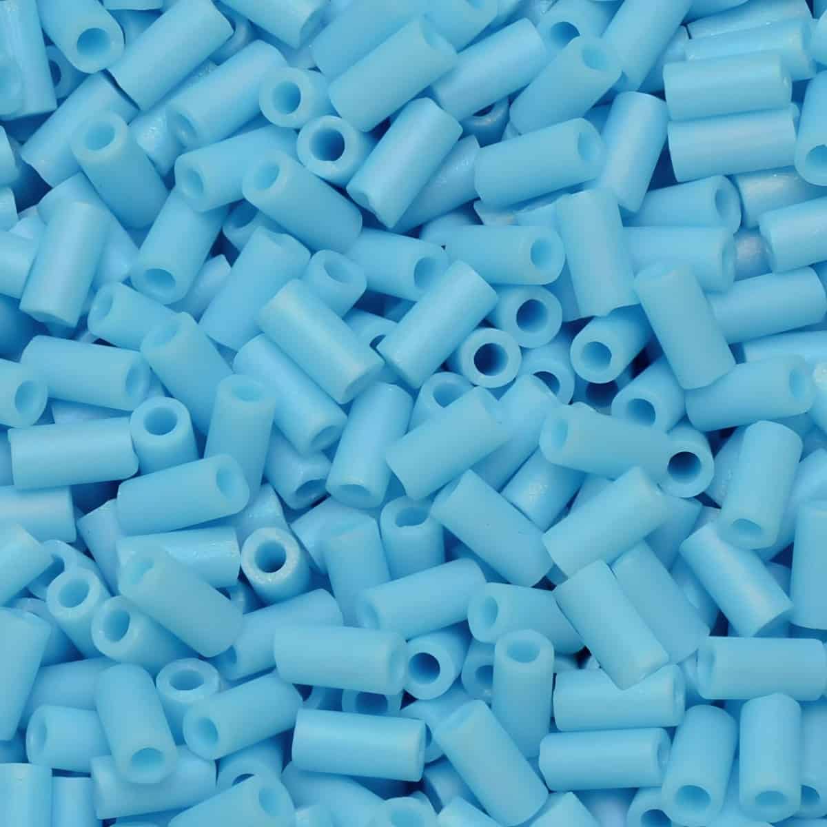 Miyuki Bugle Beads Size #1, 3mm 19.5GM Matte Opaque Turquoise AB
