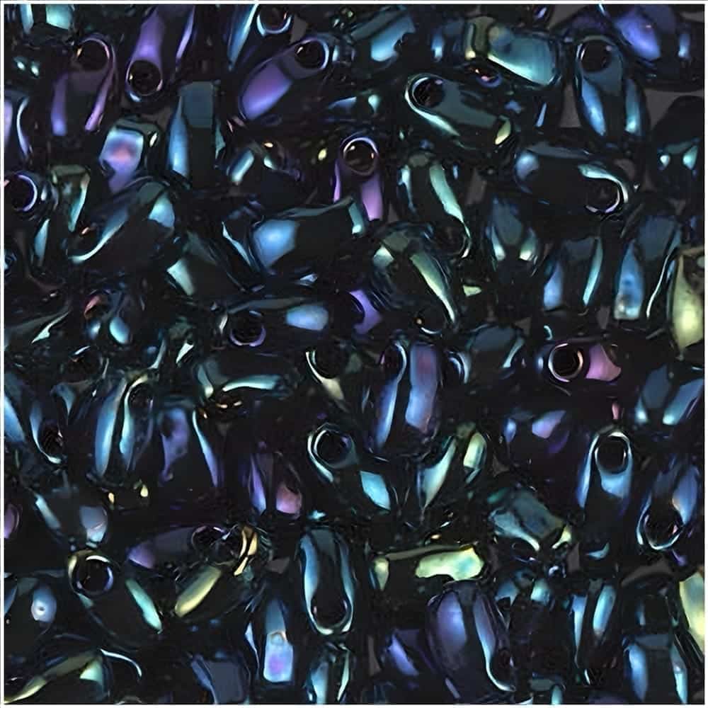 Miyuki Long Drop Beads 5.5mm x 3mm Blue Iris 25GM
