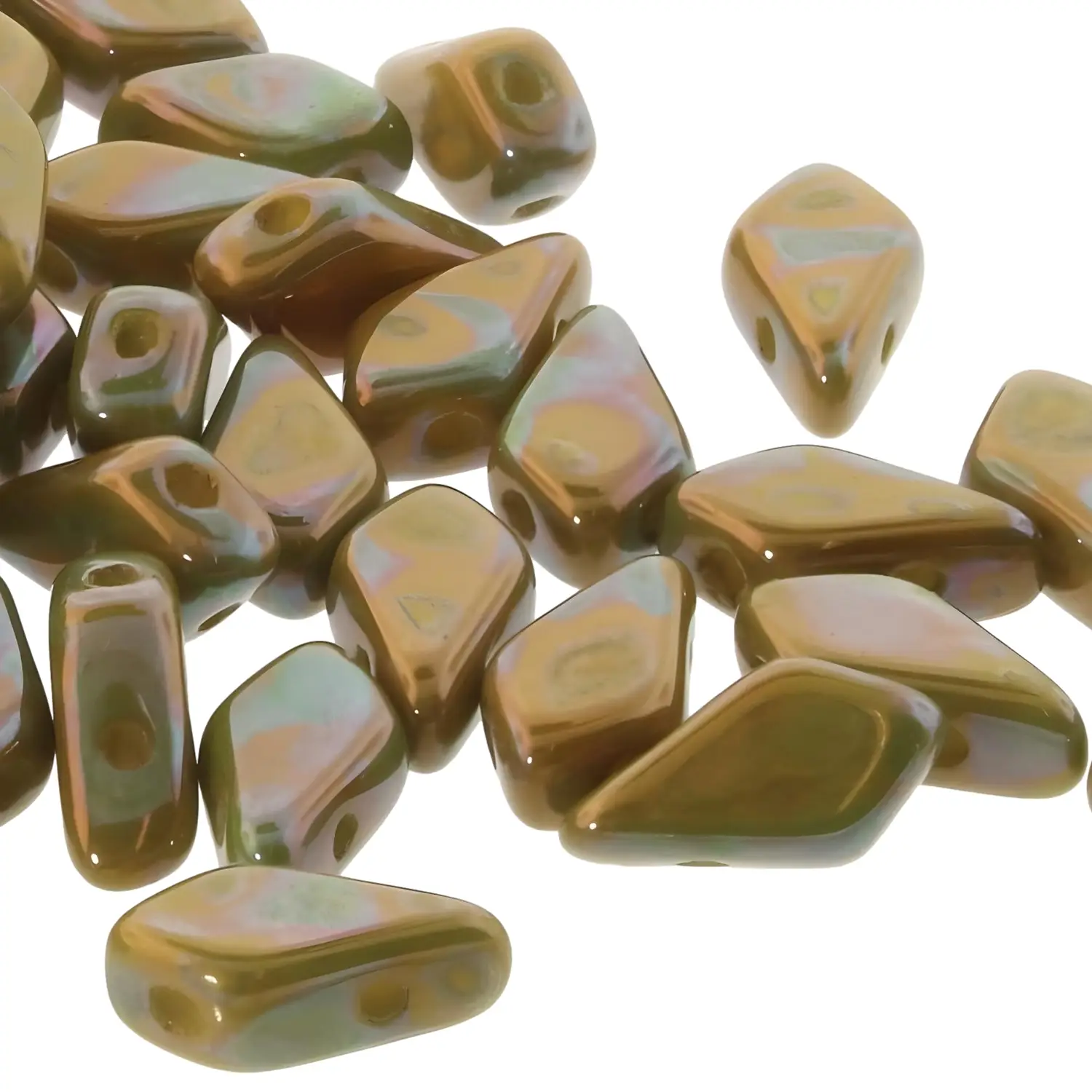 Kite Beads 2-Hole 9x5mm 9GM – Lemon Nebula