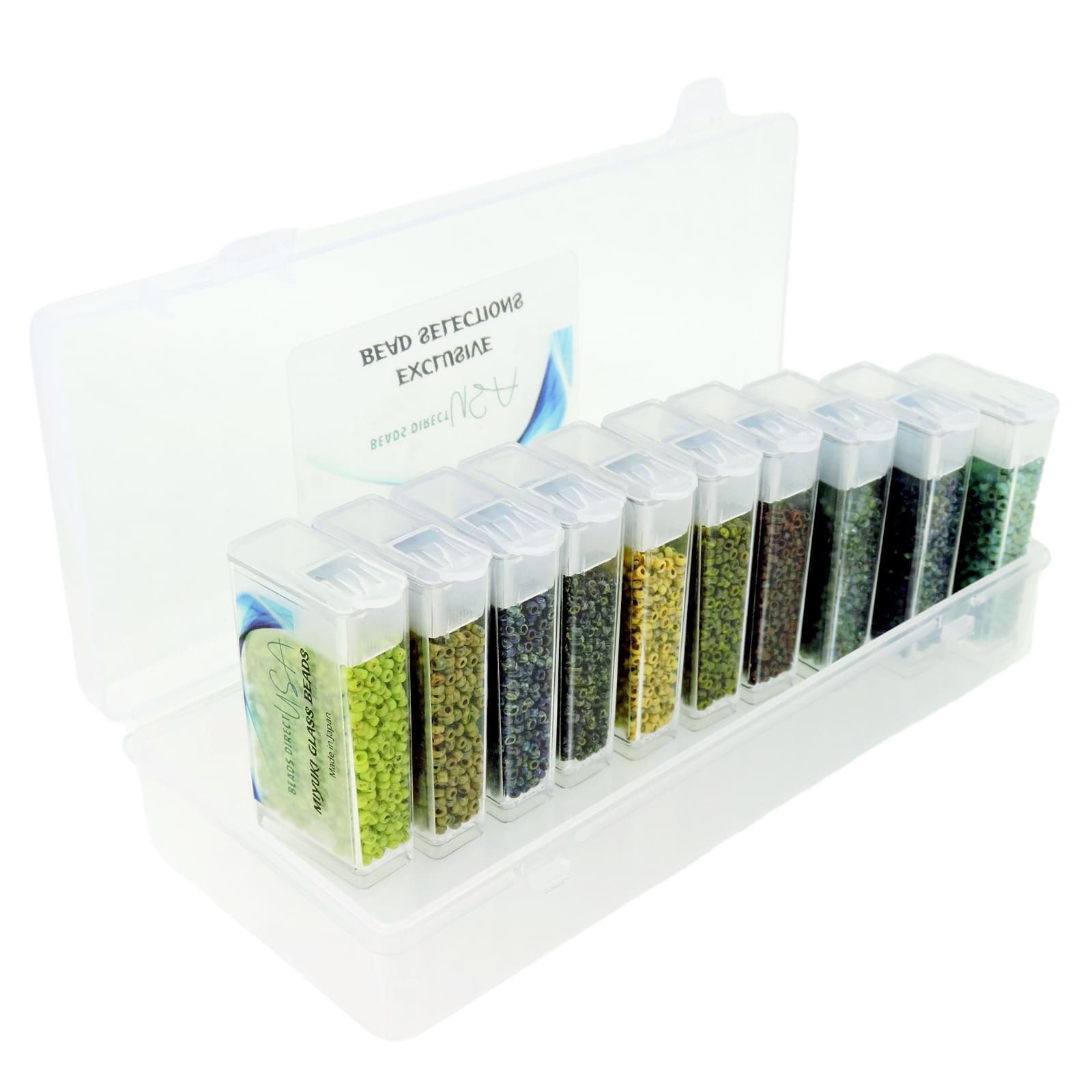 Set of 10 Colors, 100GM, Miyuki Size 11/0 Round Seed Beads – Picasso Collection