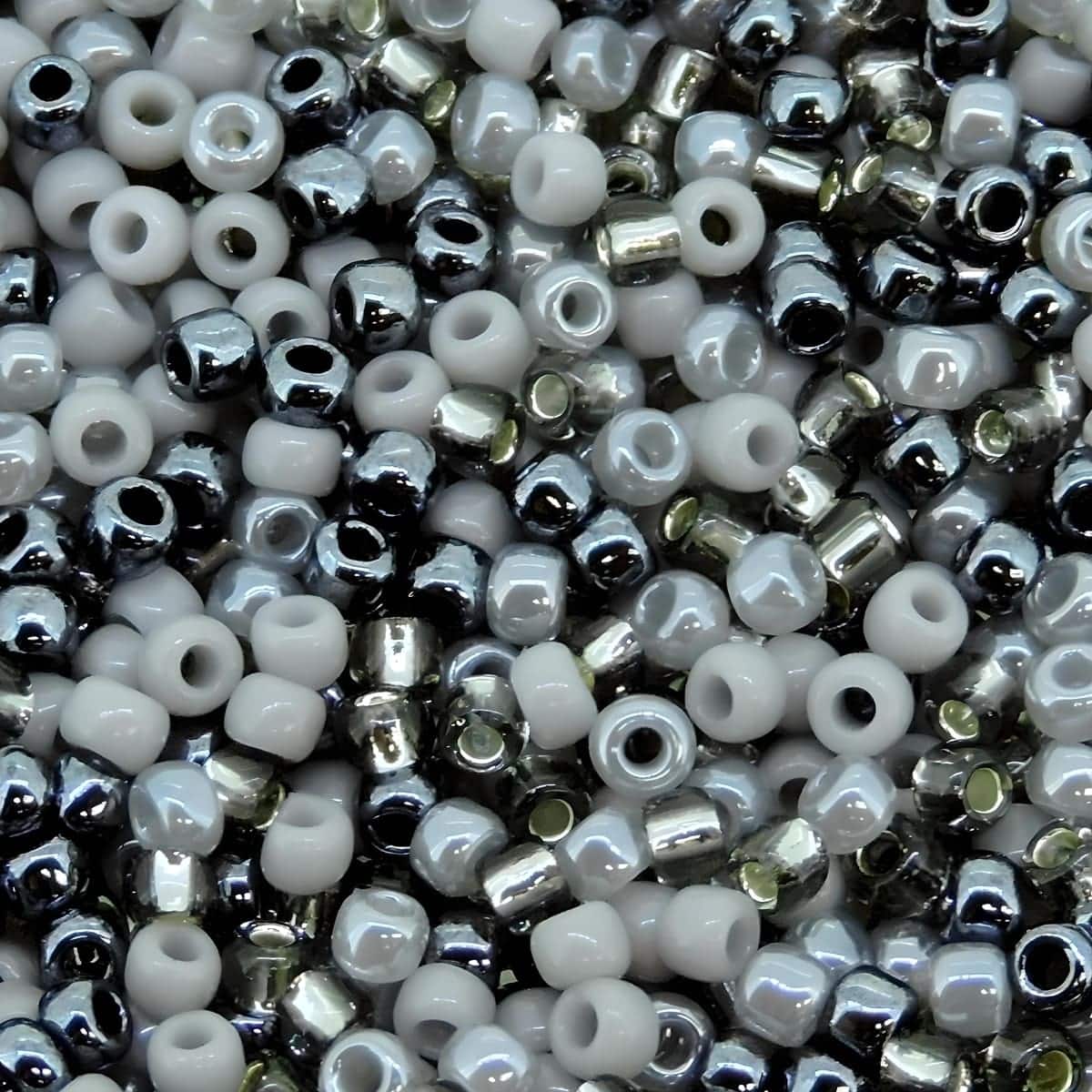 Toho Seed Beads Round Size 11/0 28GM Gray Medley Mix 11-MIX03