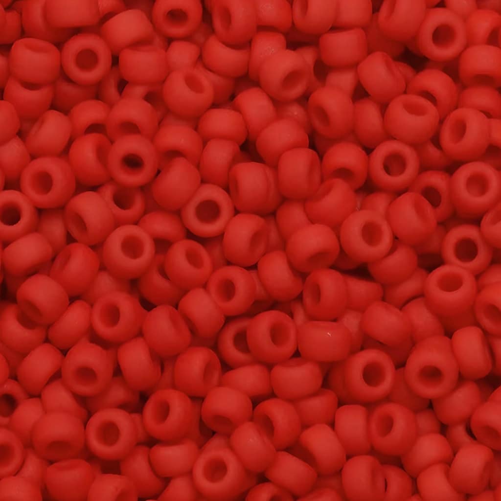 Miyuki Round Seed Beads Size 11/0 Matte Opaque Red 24GM