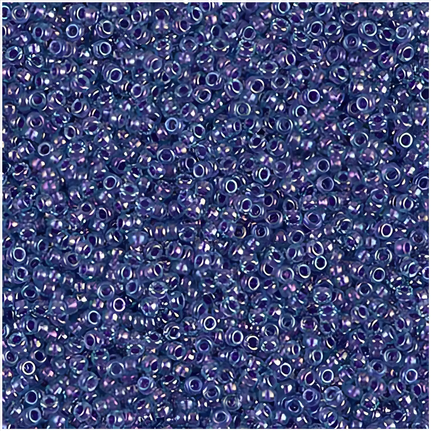 Miyuki Round Seed Beads Size 15/0 Sparkling Purple Lined Aqua Luster 8.2GM