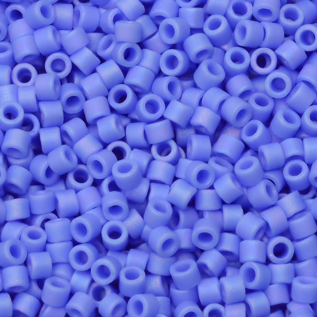 DB0881 Miyuki Delica Seed Beads 11/0 Matte Opaque Light Blue AB 7.2GM