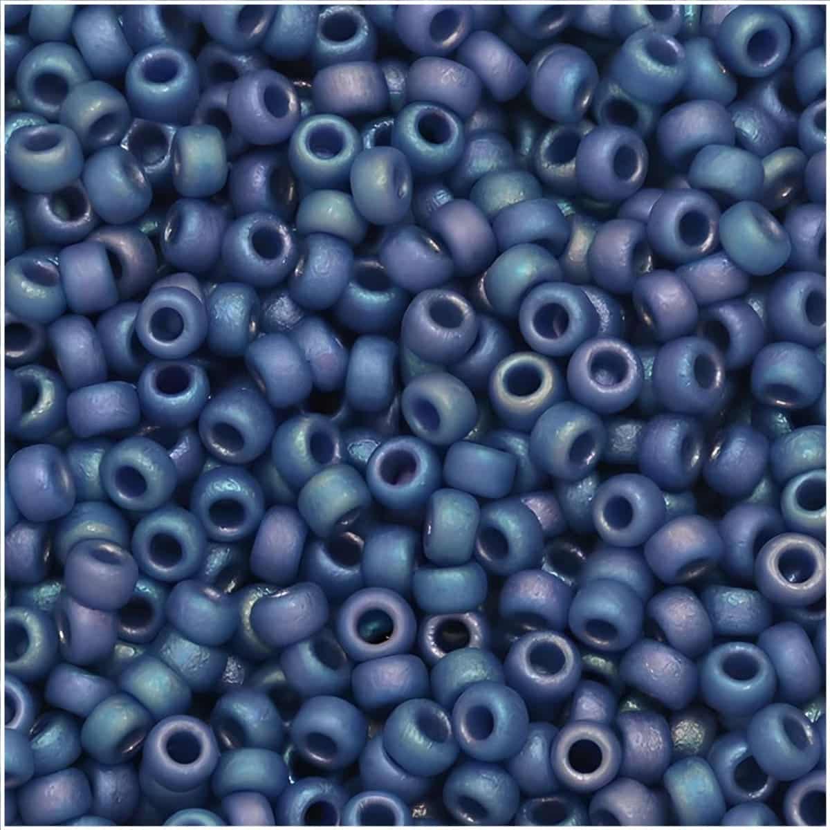 Miyuki Round Seed Beads Size 11/0 Frosted Opaque Glazed Rainbow Nebula 24GM