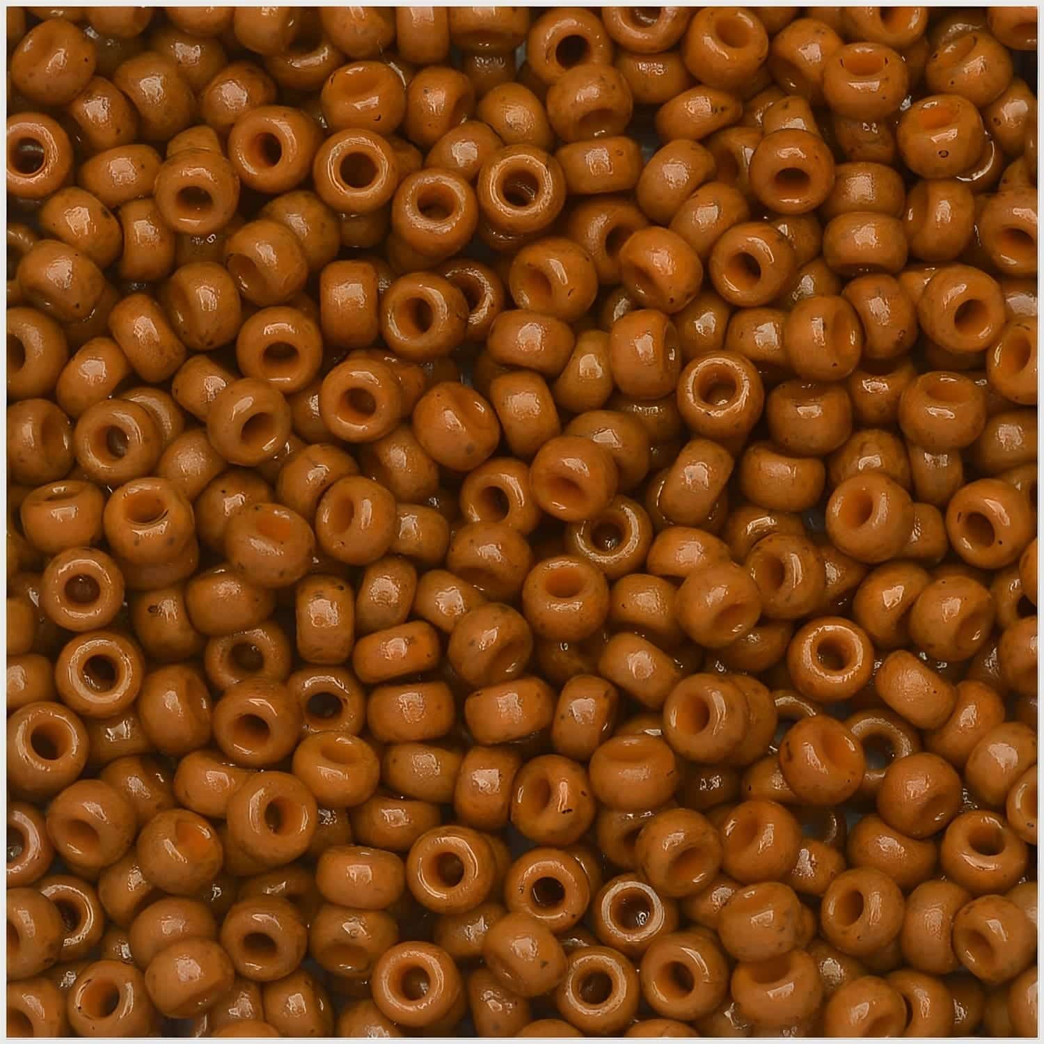 Miyuki Round Seed Beads Size 11/0 Duracoat Opaque Brown 23GM