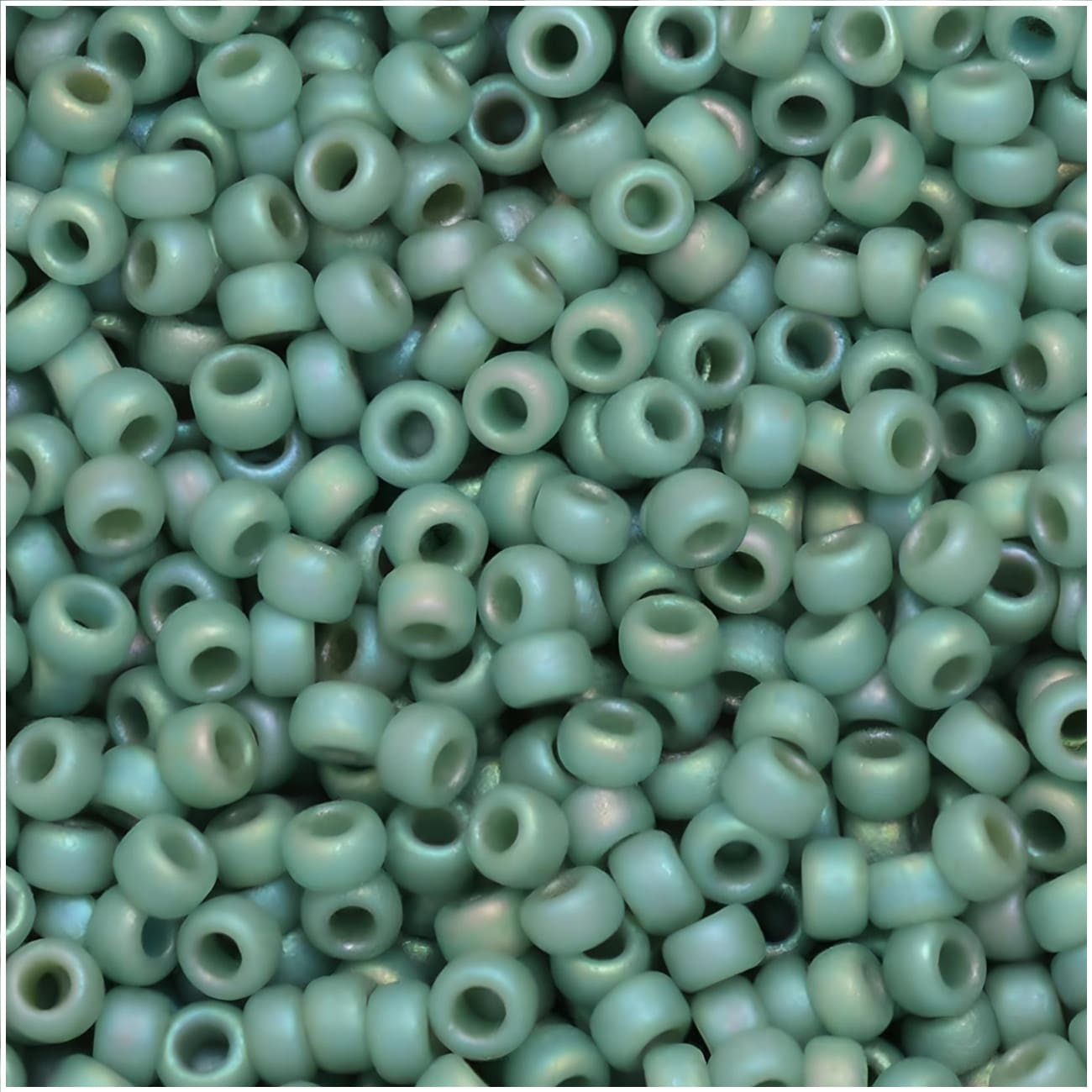 Miyuki Round Seed Beads Size 11/0 Frosted Opaque Glazed Rainbow Celadon 24GM