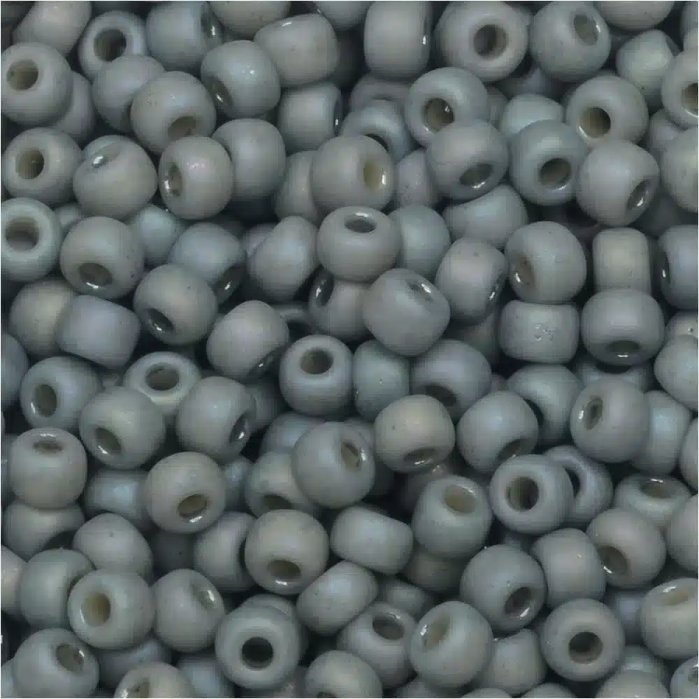Miyuki Seed Beads Size 11/0 Frosted Op Glazed Rainbow Cadet Gray 24GM