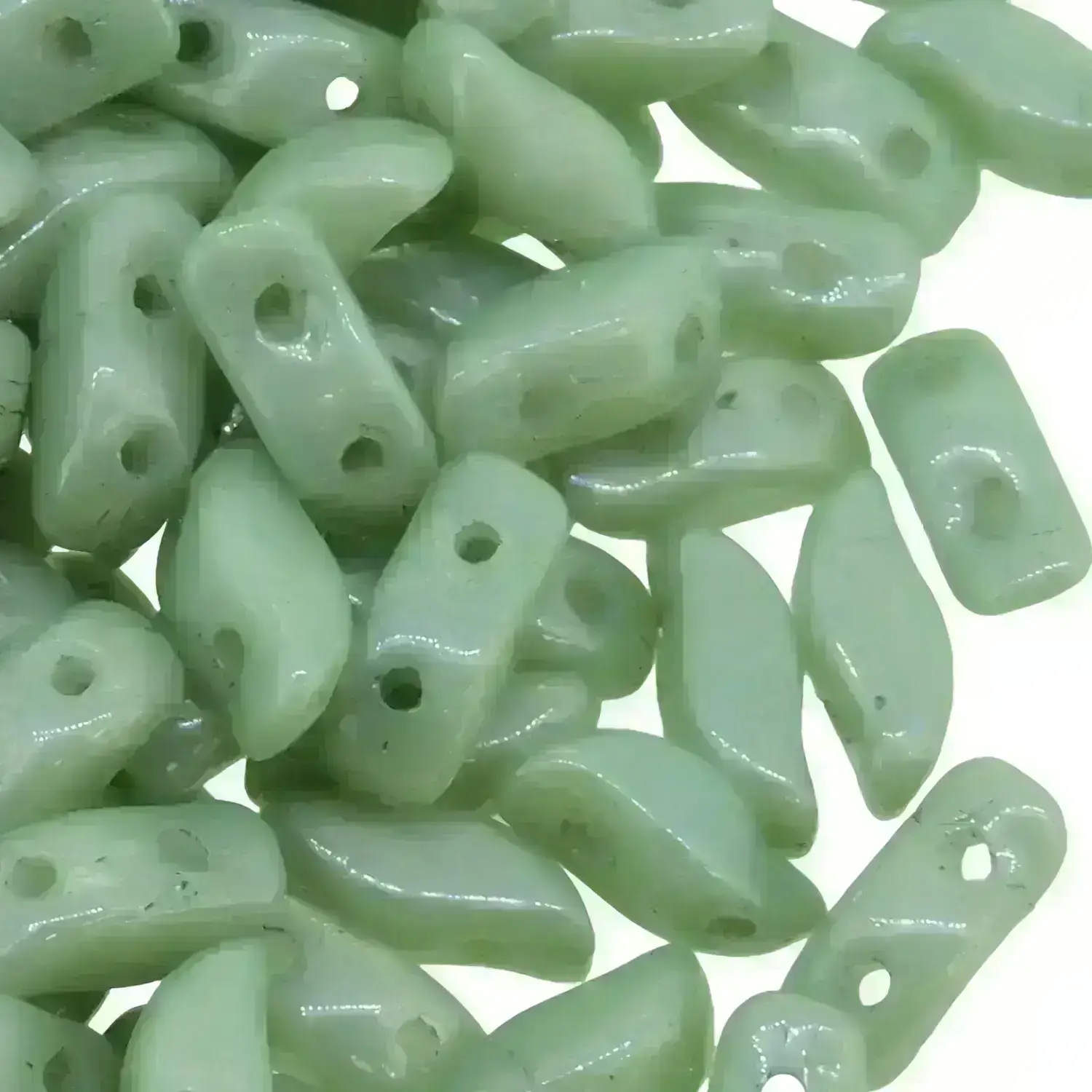 StormDuo Beads 3x7mm, Chalk Green Luster 12GM/100pcs