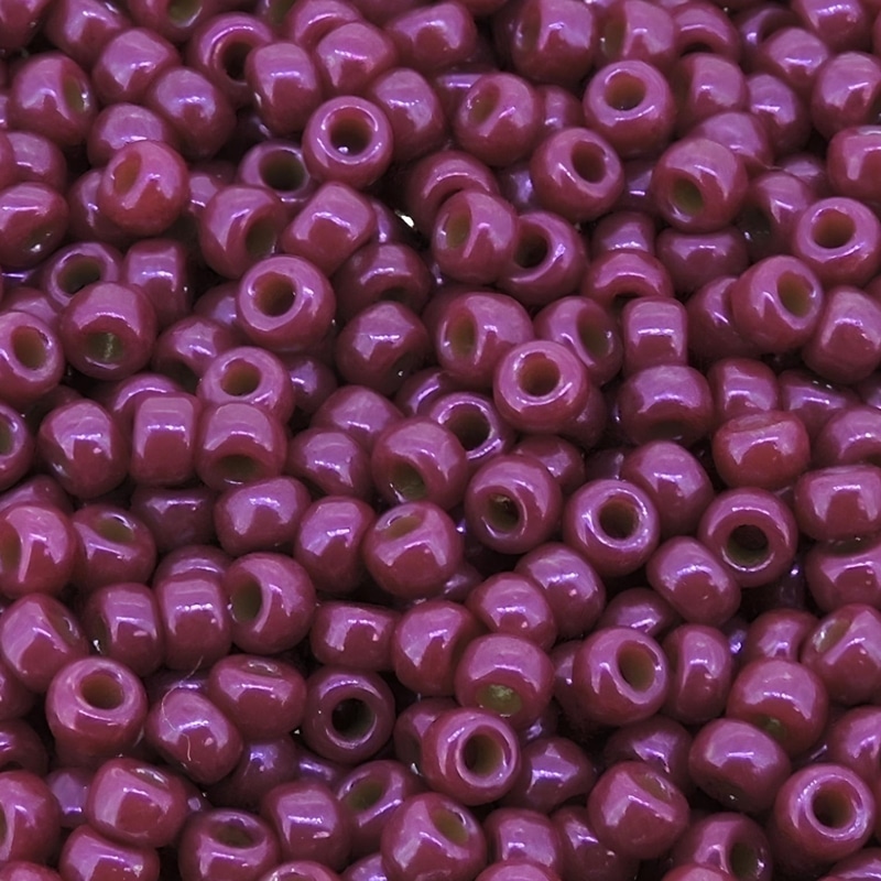 Miyuki Round Seed Beads Size 8/0 Opaque Fuchsia Luster 22GM