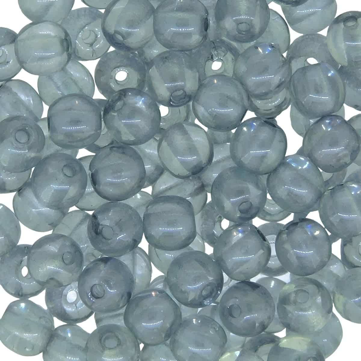Czech Round Druk Beads 4mm – Decora Aqua Indigo 100pcs